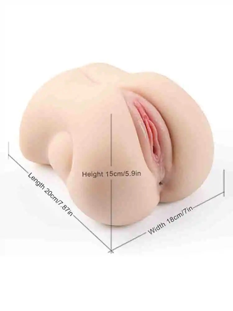 6.6LB Lifelike TPE Soft Pussy Toy with Dual Entrances and Textured Tunnel