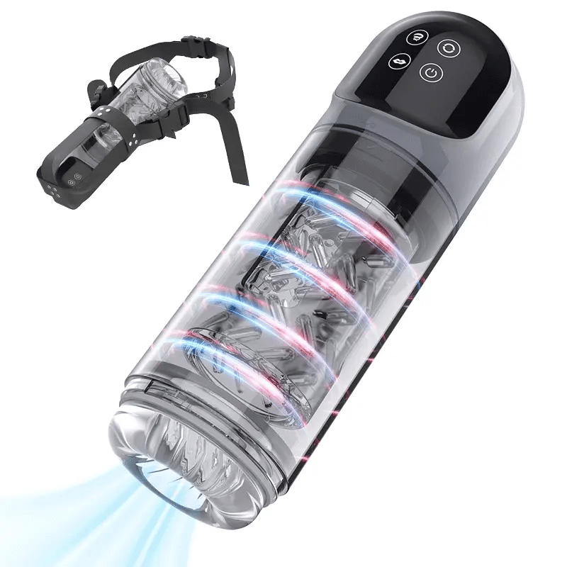 XR3plus Shower Stroker 2-in-1 Licking Blowjob Pump with Suction Thrust and Wet Play Design