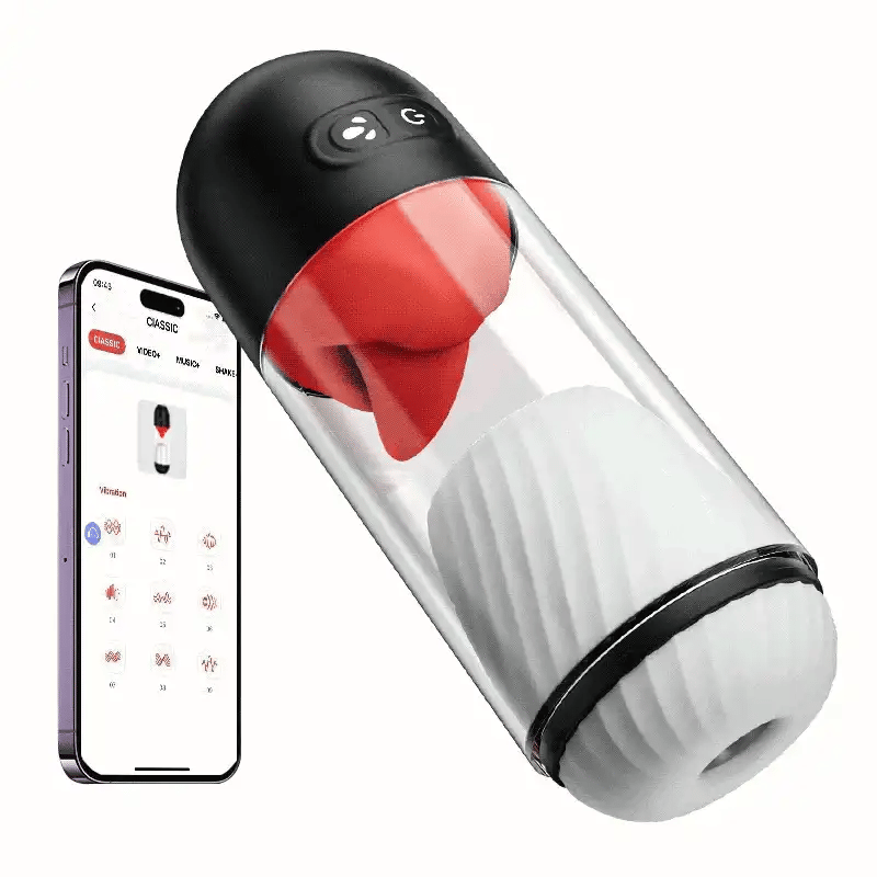 XR10 Shower Stroker APP Controlled 9 Vibration Rotating & Licking