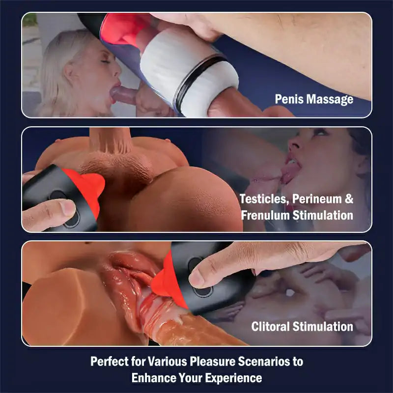 XR10 Shower Stroker APP Controlled 9 Vibration Rotating & Licking