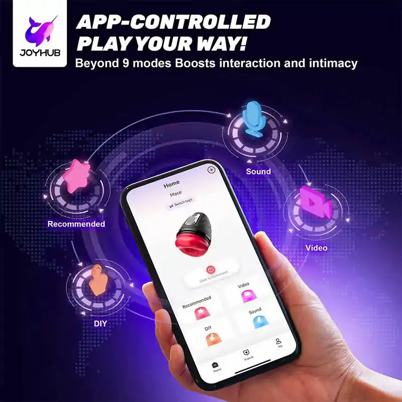 XV4 APP Controlled 9 Modes Vibrating Masturbator with Heating and Realistic Sleeve
