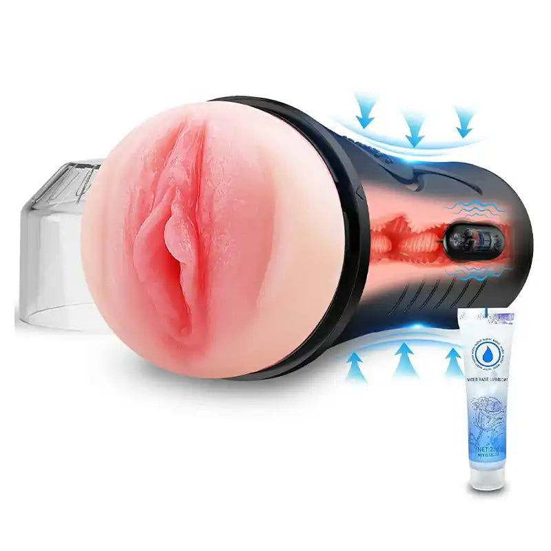 PU98-Realistic Pocket Pussy Vibrating Masturbator For Men