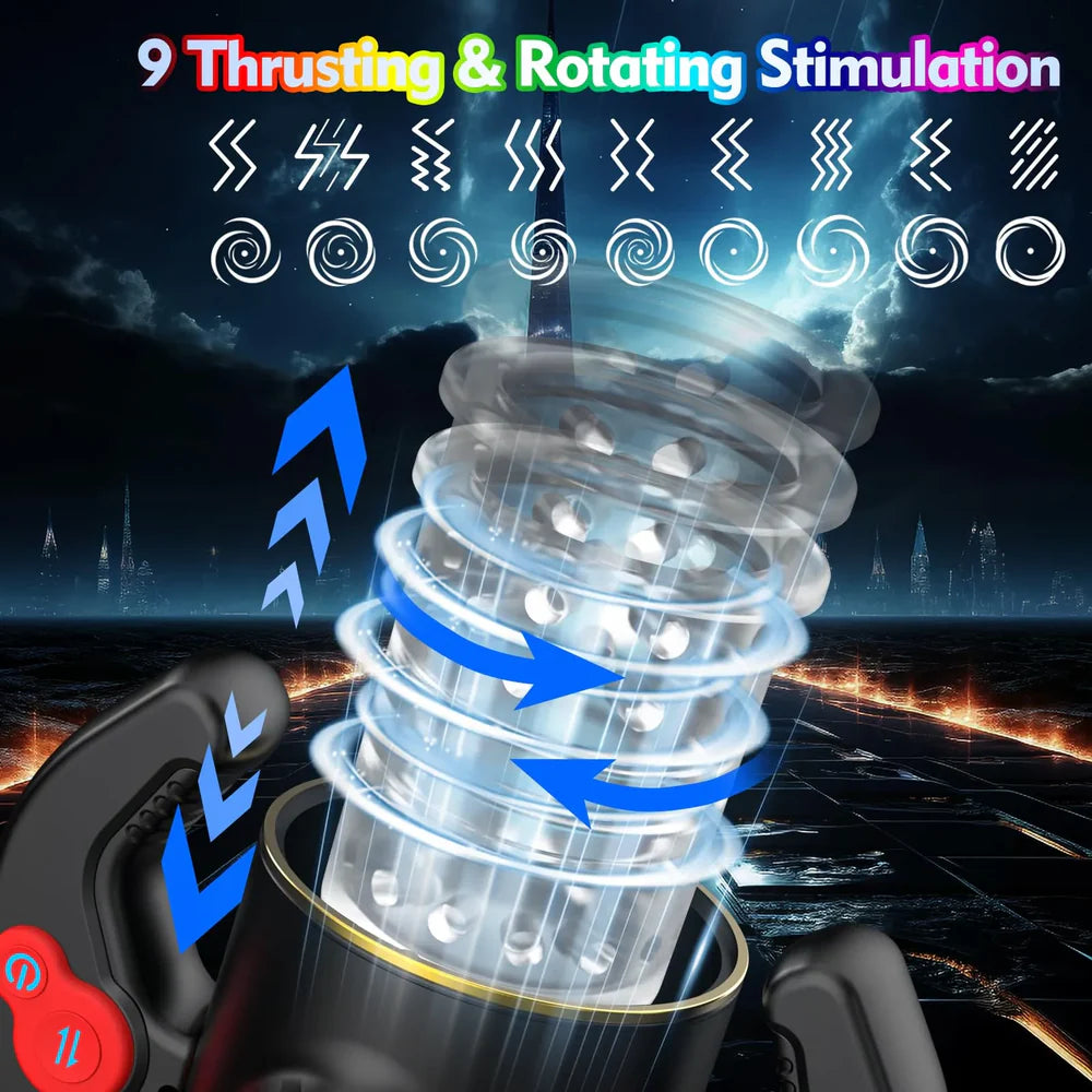 XR1 Blowjob Machine 9 Thrusting Modes Rotating and Sucking Control