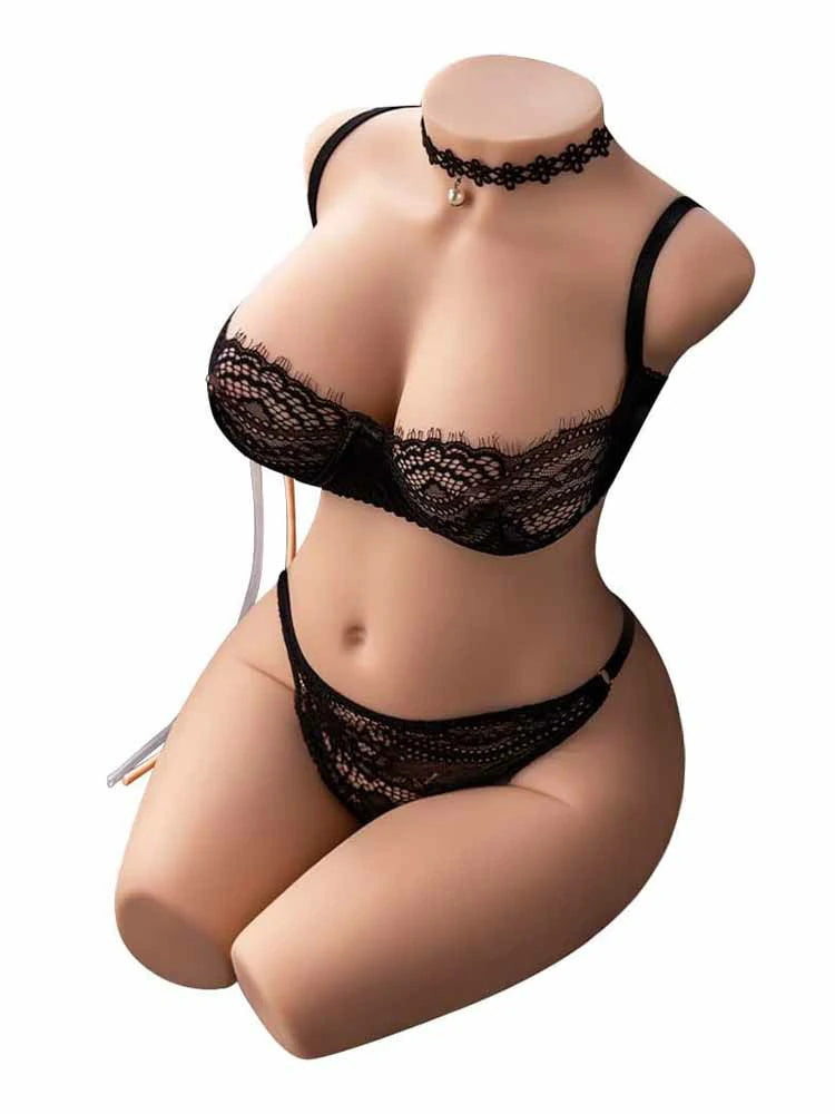 Alethea 20.28lb Life Size Torso Sex Doll With 5 Vibrating & Sucking