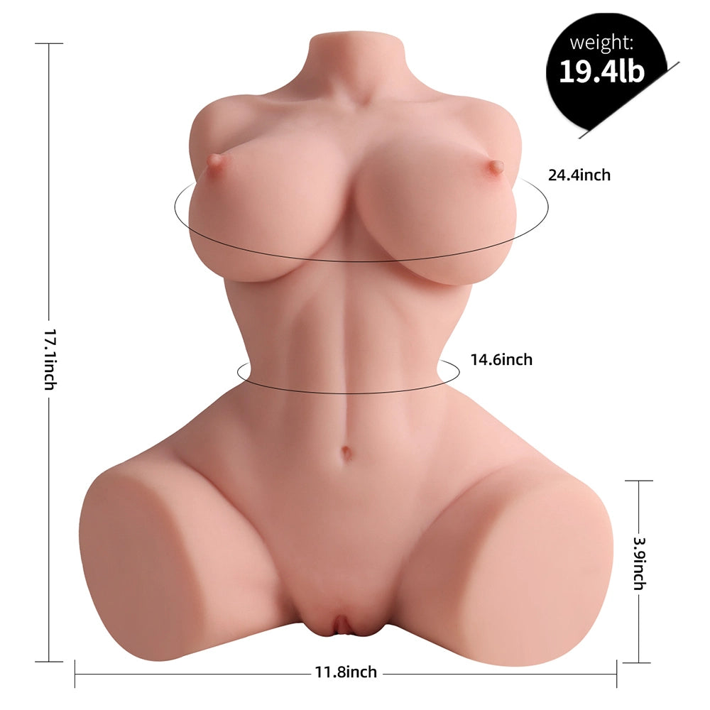 Daisy 19.29LB Female Torso Sex Toy Soft Silicone Skin